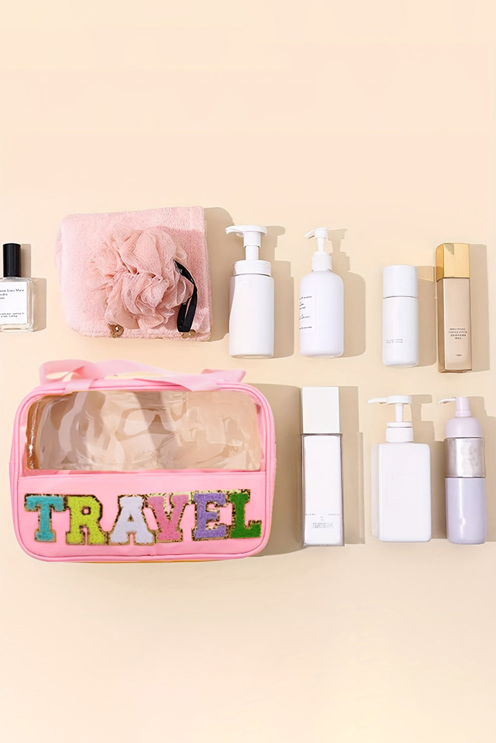 TRAVEL Clear Plastic Makeup Bag