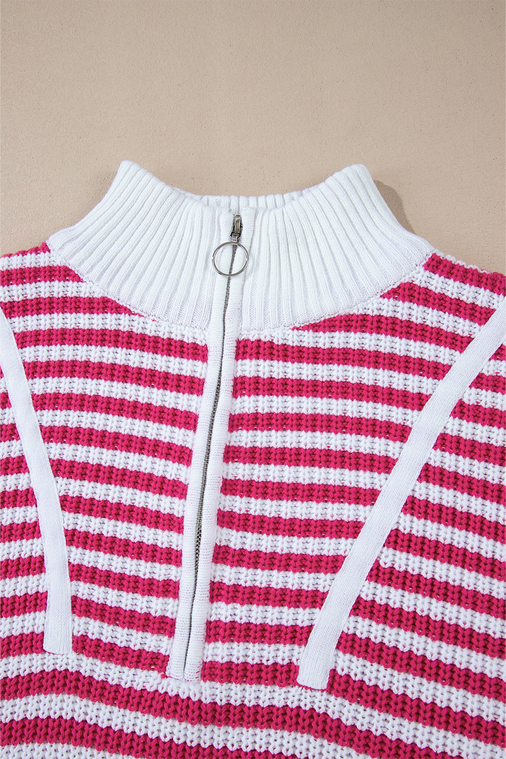 Stripe Zip Up Sweater