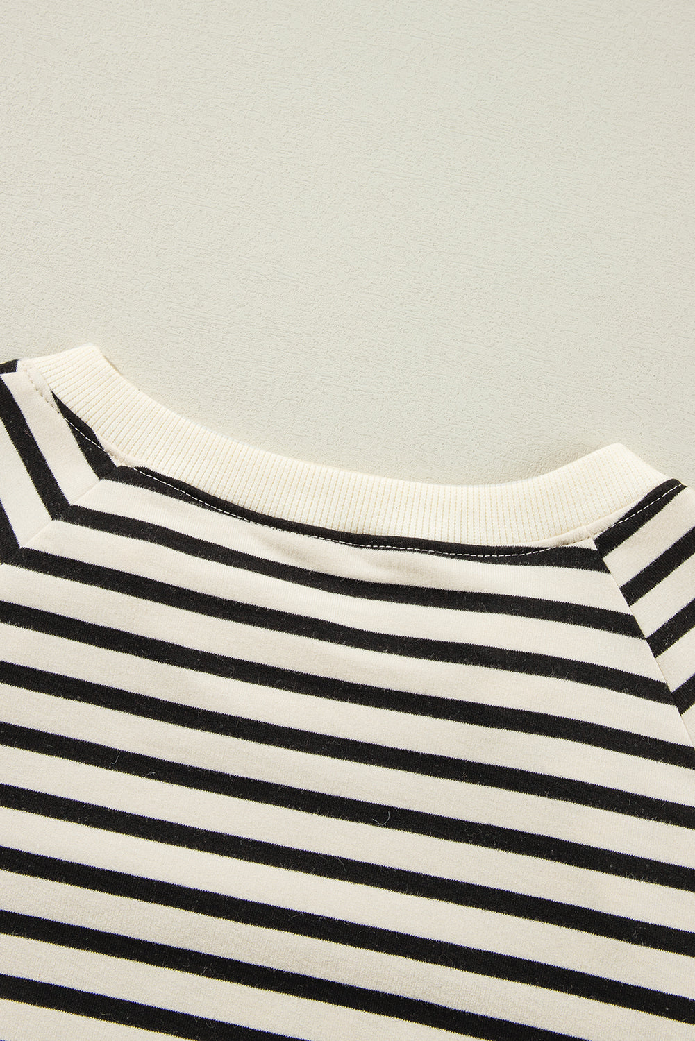 Ciao Amore Button Stripe Sweatshirt