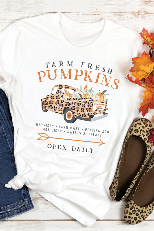 Leopard Pumpkin Truck Tee