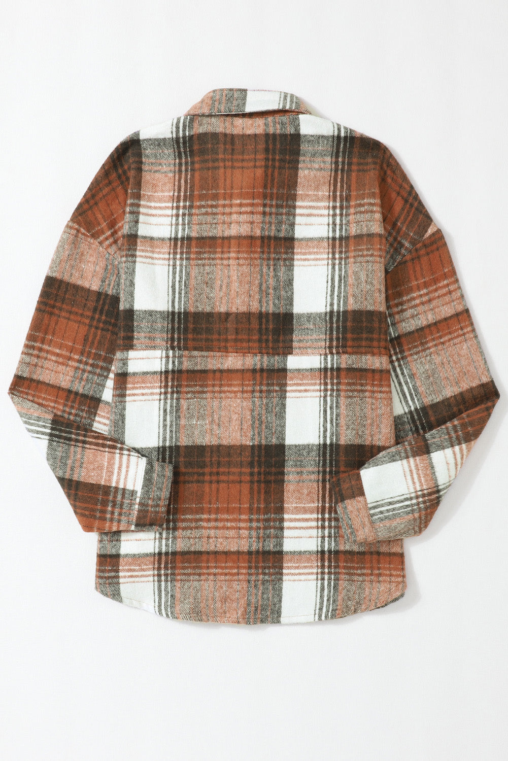 Autumn Brown Plaid Flannel Shacket