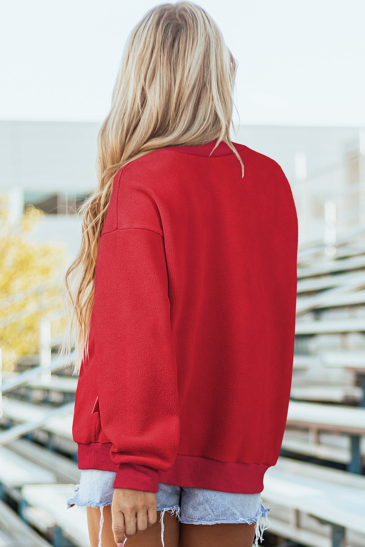Reversible Mock Neck Sweatshirt