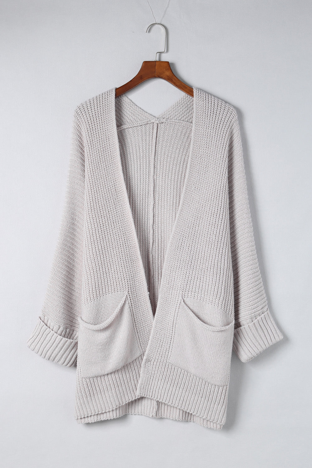 Batwing Sleeve Oversized Cable Knit Cardigan