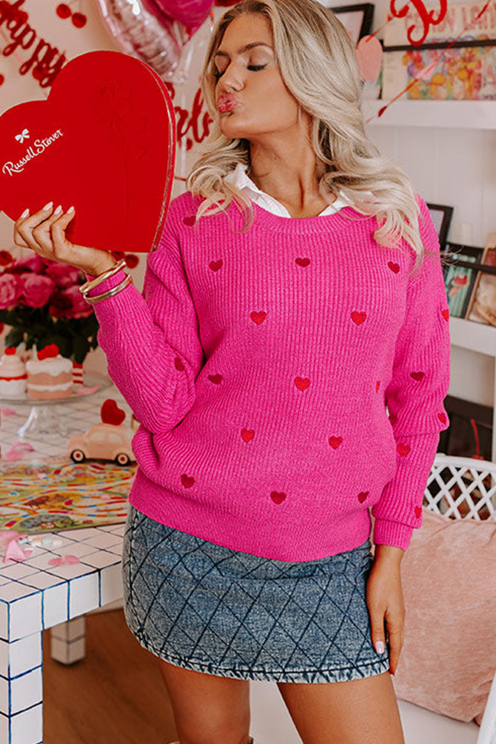 Mini Hearts Sweater