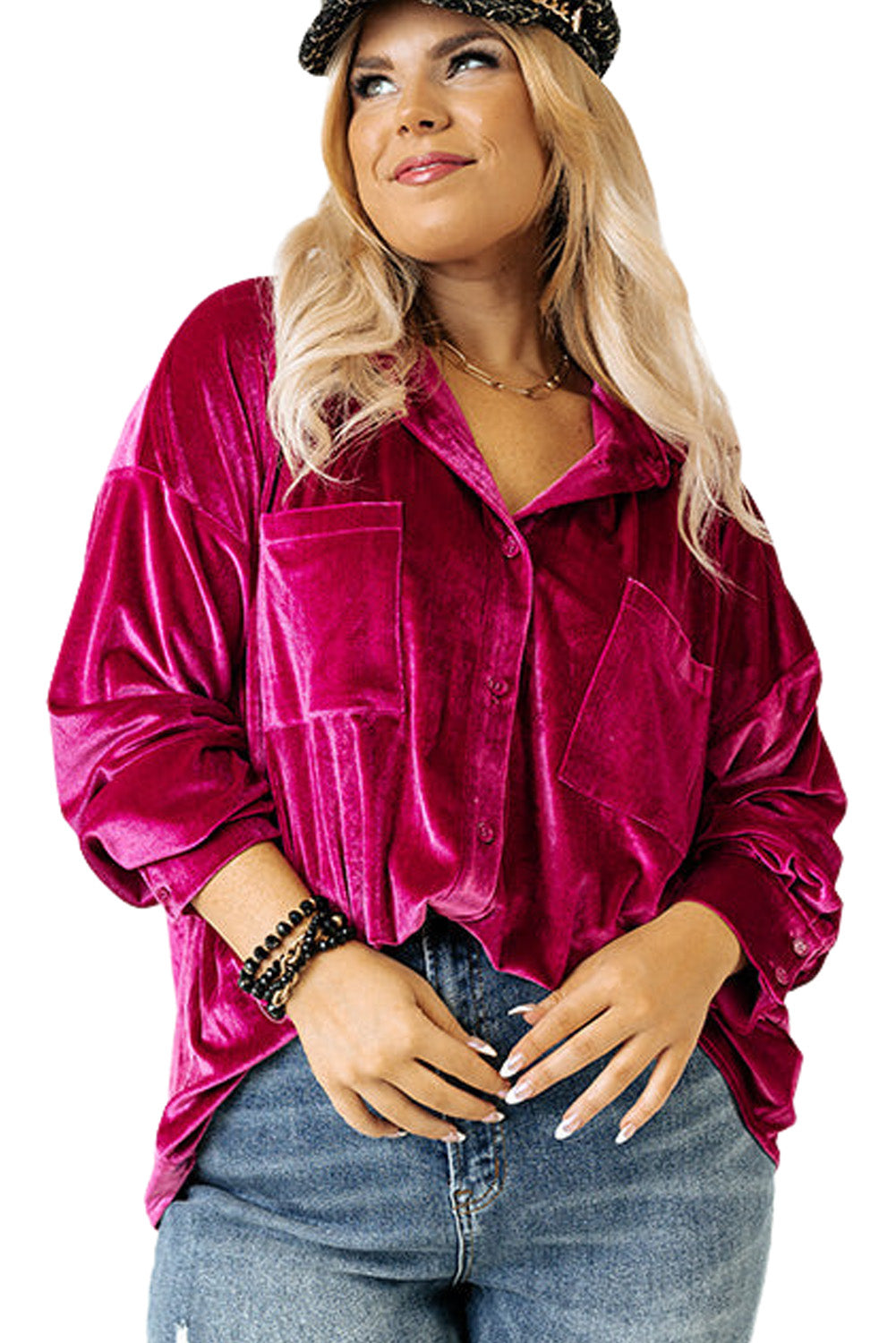 Velour Shirt Plus Size