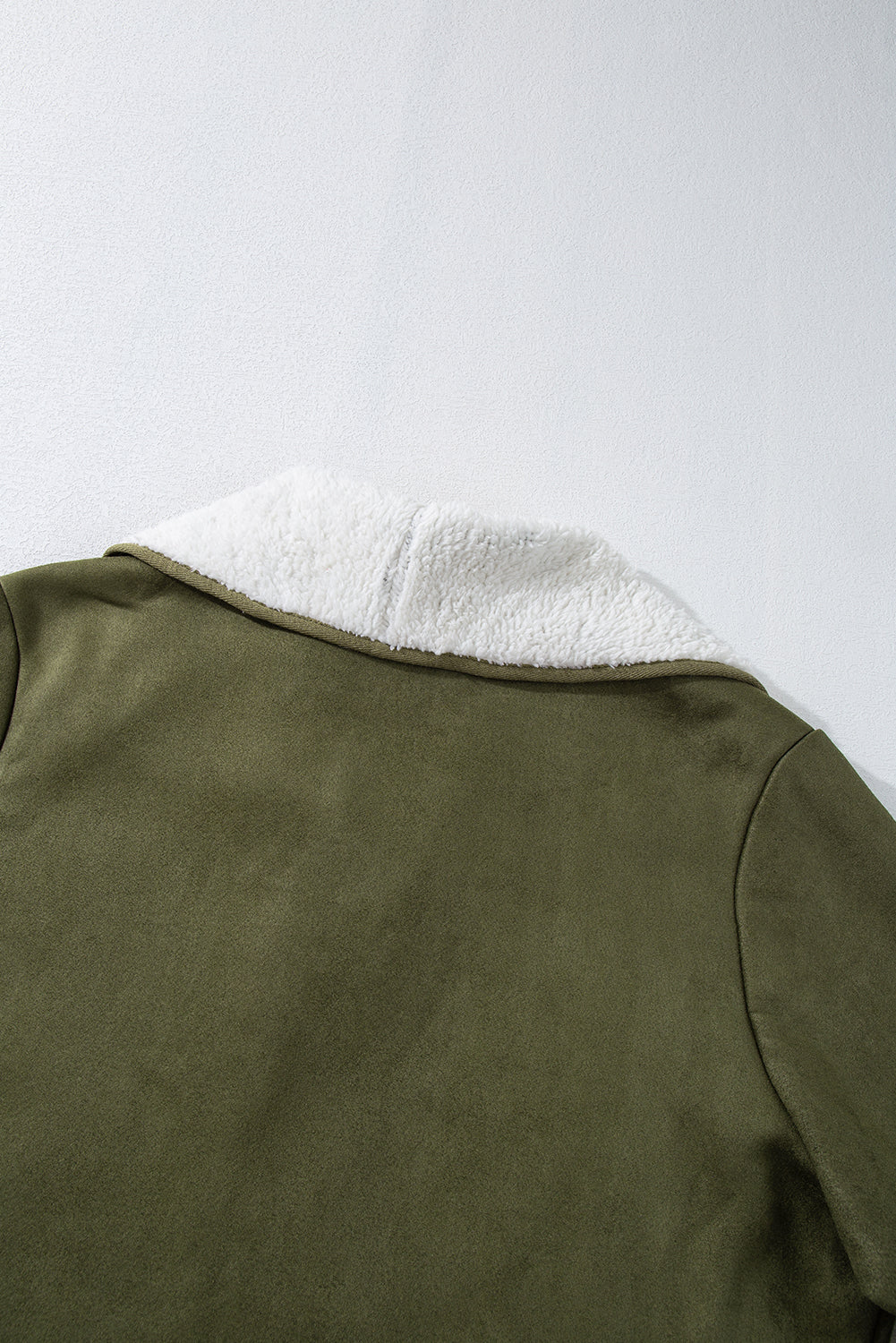 Faux Suede Fleece Jacket