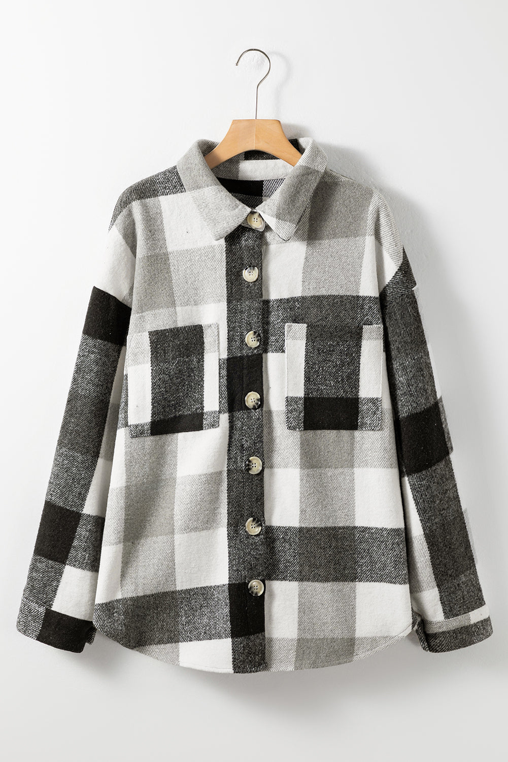 Checked Shacket Plus Size