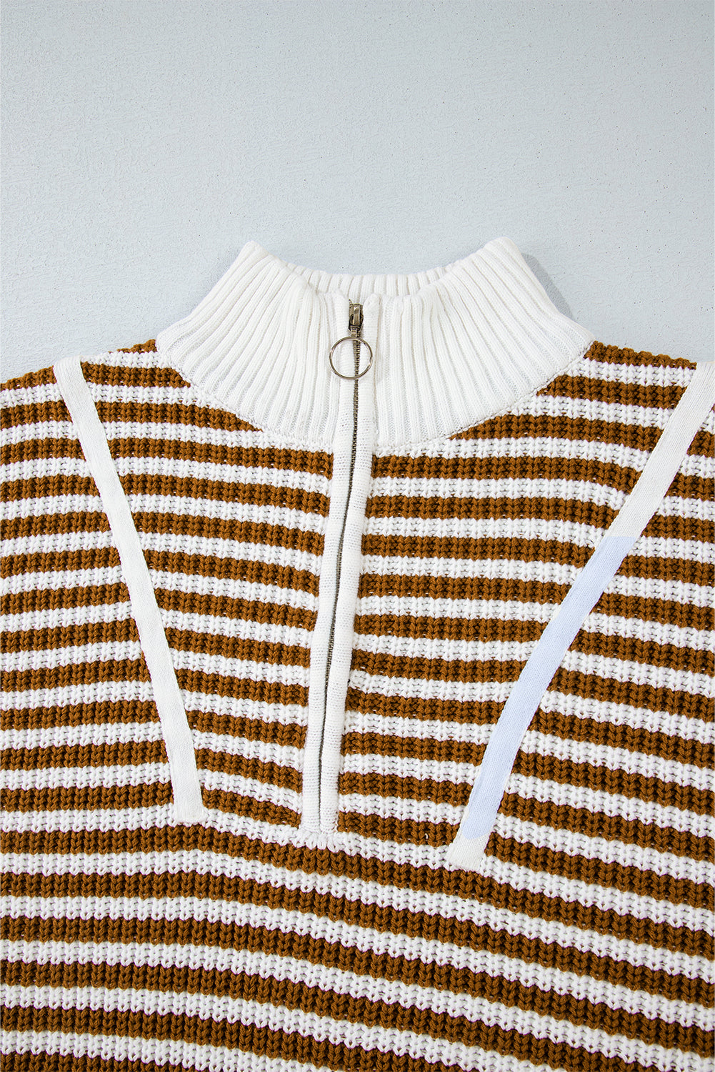 Stripe Zip Up Sweater