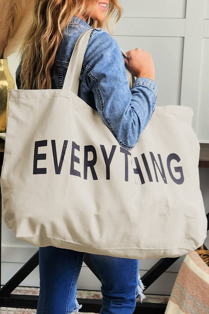 EVERYTHING Large Canvas Tote Bag