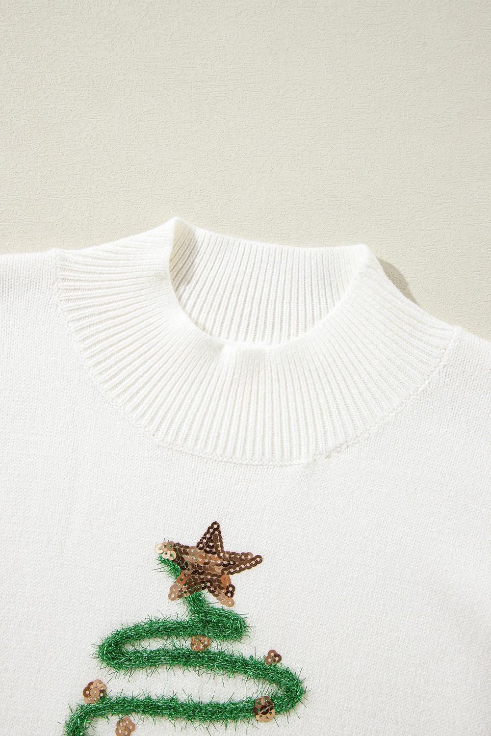 Christmas Tree Puff Sleeve Sweater