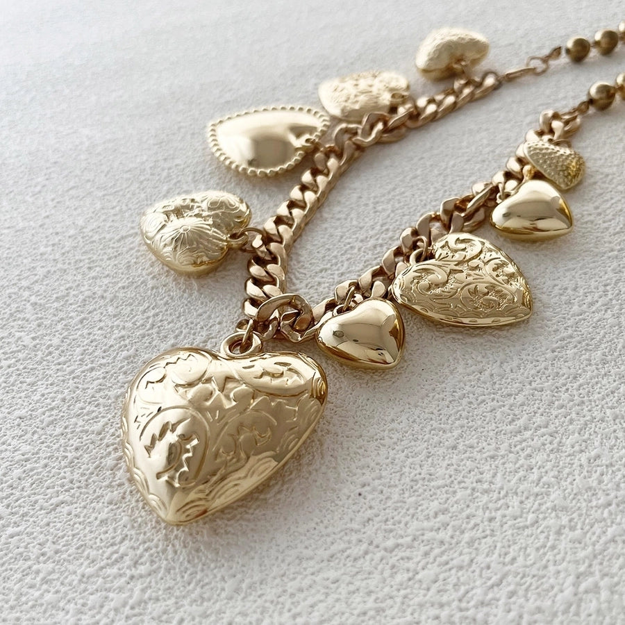 Chunky Heart Pendant Necklace